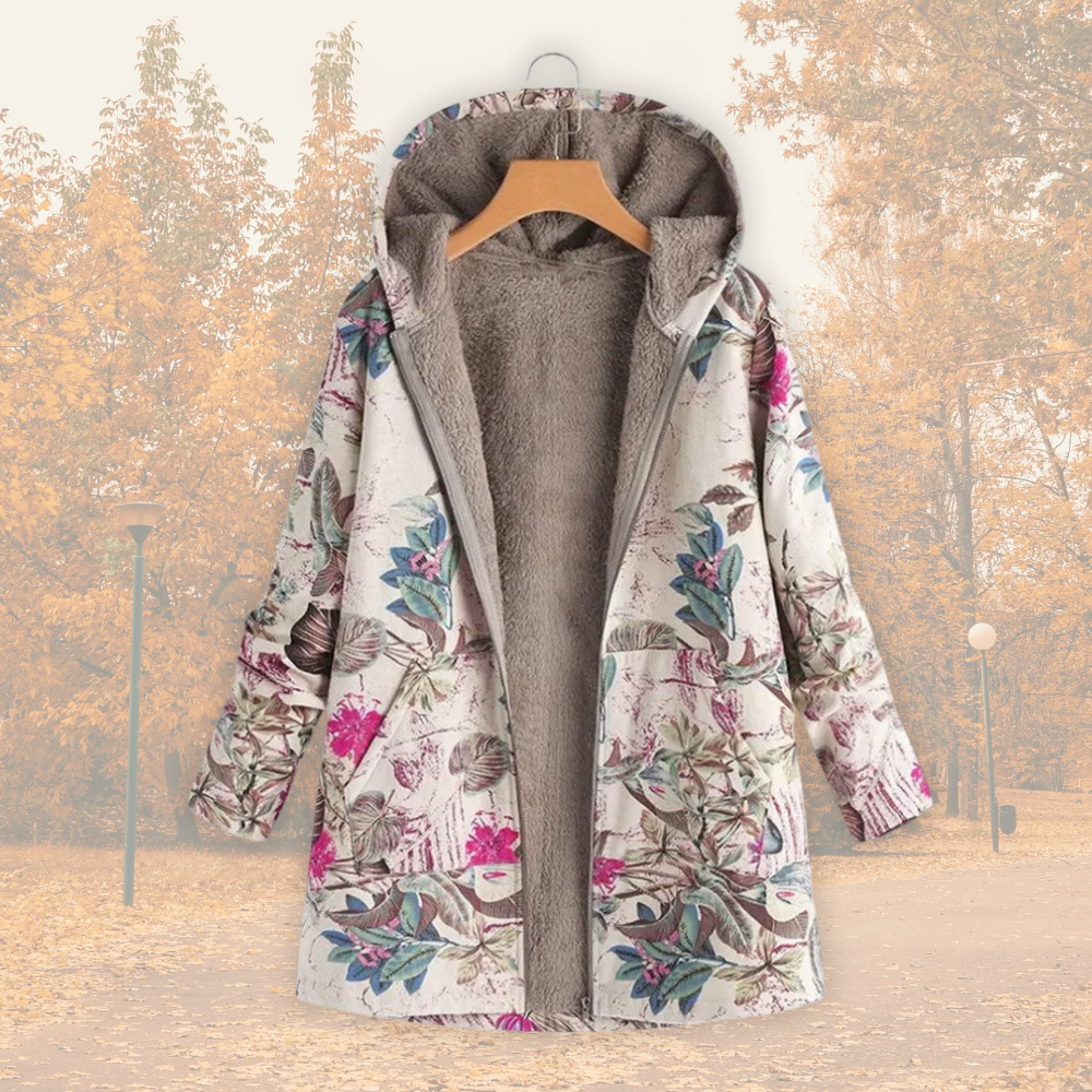 Maeve™ | Camellia warm coat with fleece lining
