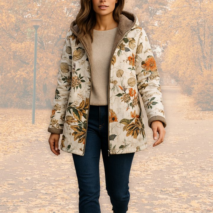 Maeve™ | Camellia warm coat with fleece lining