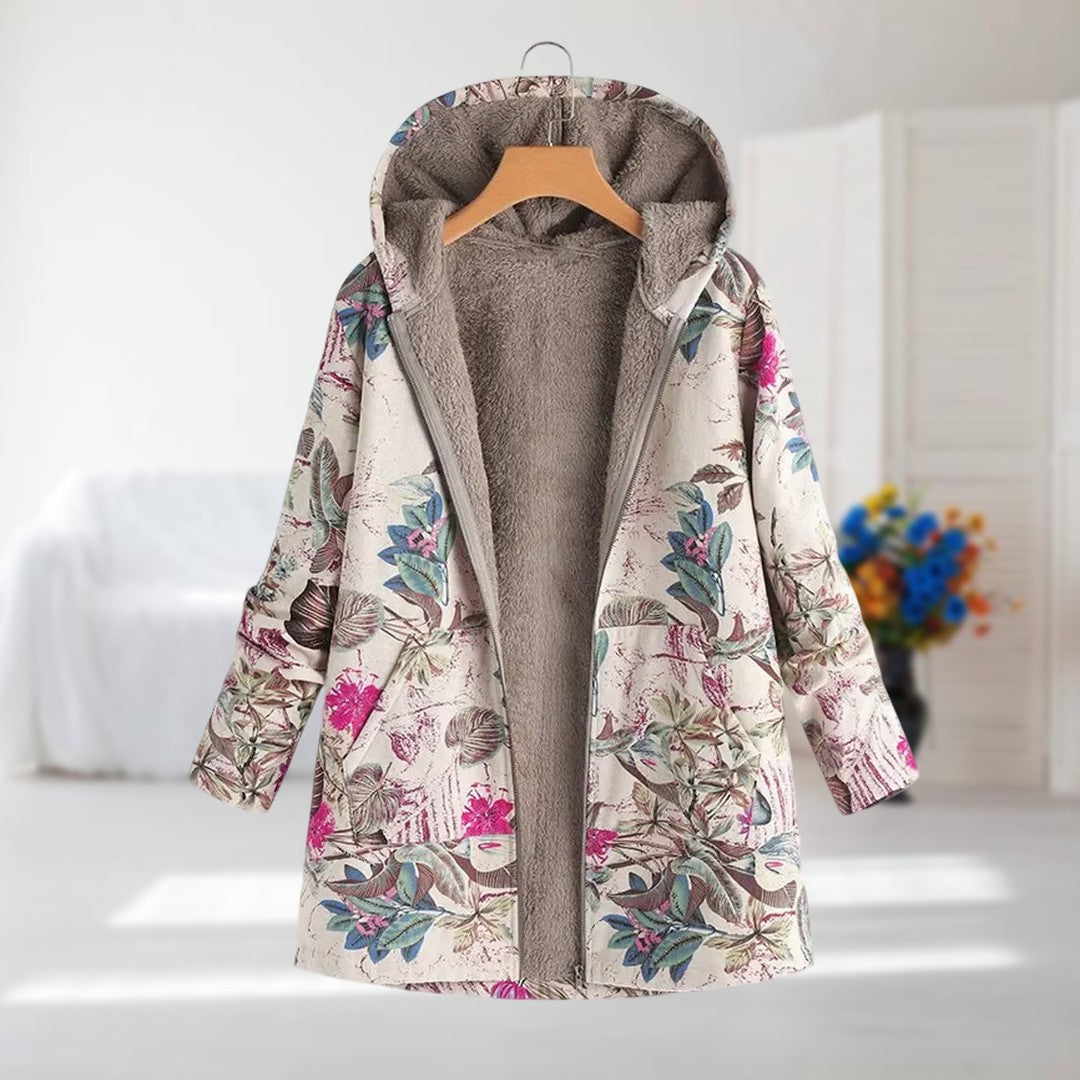Maeve™ | Camellia warm coat with fleece lining